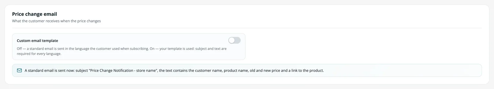 Customer email tab